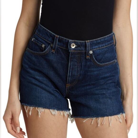 Rag & Bone Cotton Dre Low Rise Jean Frayed Cut Off Shorts in Cambria 28 NWT - Picture 1 of 10